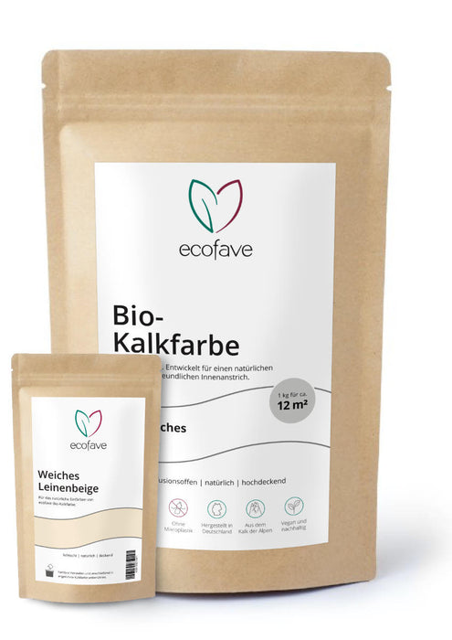 Bio-Kalkfarbe - Leinenbeige (1 kg für 12 m²)
