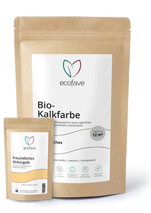Bio-Kalkfarbe - Ockergelb (1 kg für 12 m²)