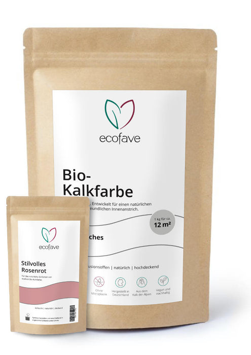 Bio-Kalkfarbe - Rosenrot (1 kg für 12 m²)