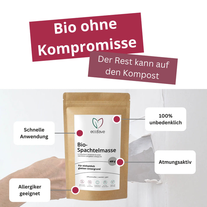 Spachtel-Set mit 2 kg Spachtelmasse und gratis Anrührbecher